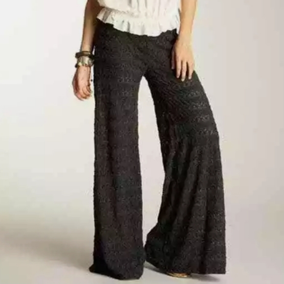 Free People Pants - Free People Wide Leg Crochet Pants 4